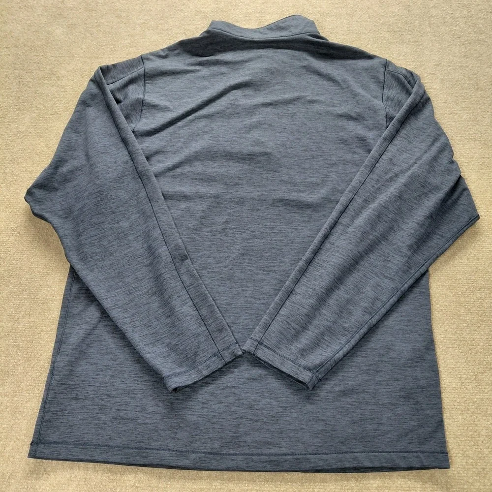 Daniel Cremieux Classics Blue Stripe 1/4 Quarter Zip Long Sleeve Pullover Mens L